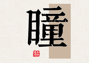 瞳字公司取名寓意