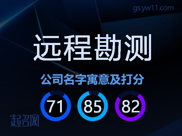 远程勘测公司名字寓意及打分