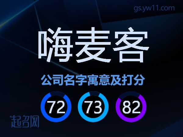 嗨麦客公司名字寓意及打分