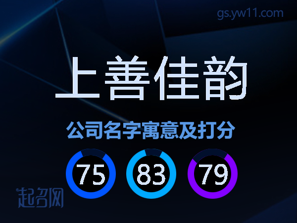 上善佳韵公司名字寓意及打分