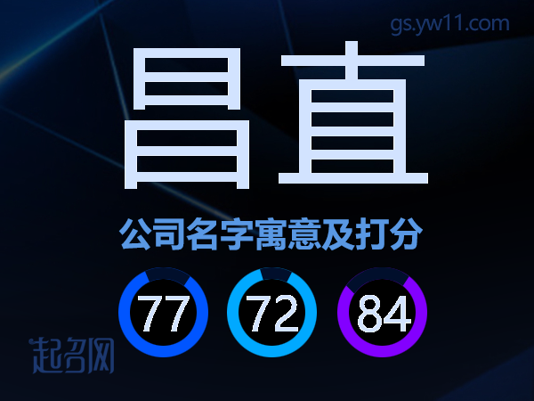 昌直公司名字寓意及打分