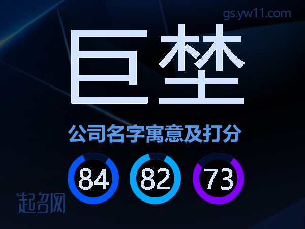 巨埜公司名字寓意及打分