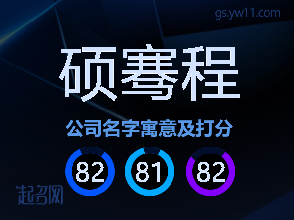 硕骞程公司名字寓意及打分