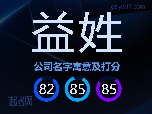 益姓公司名字寓意及打分