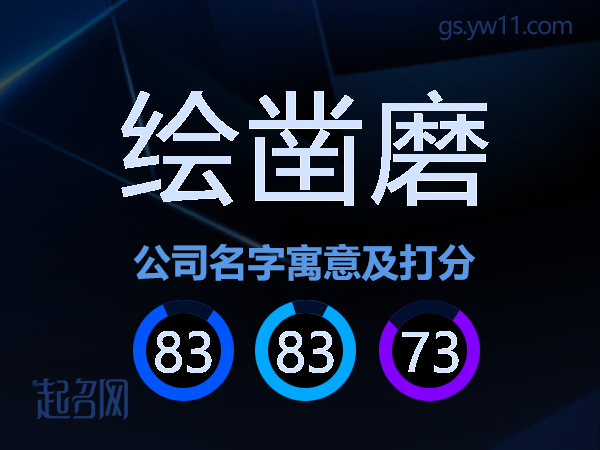 绘凿磨公司名字寓意及打分