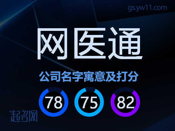 网医通公司名字寓意及打分