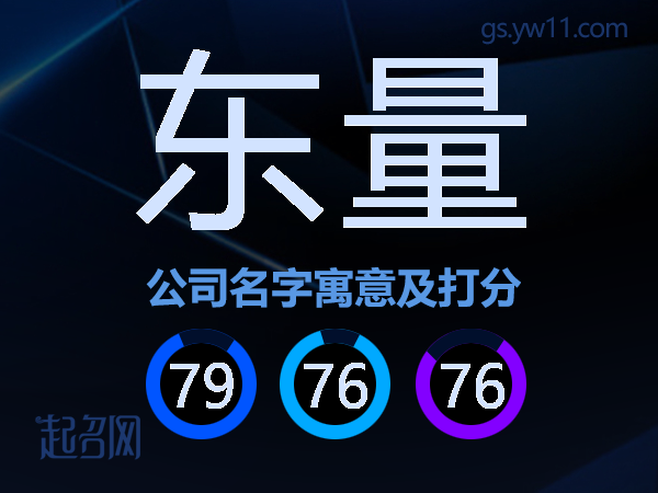 东量公司名字寓意及打分