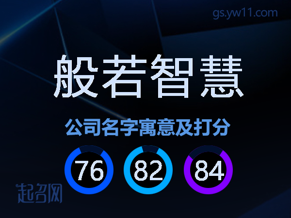 般若智慧公司名字寓意及打分