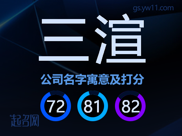 三渲公司名字寓意及打分