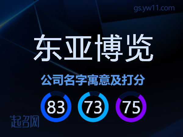 东亚博览公司名字寓意及打分