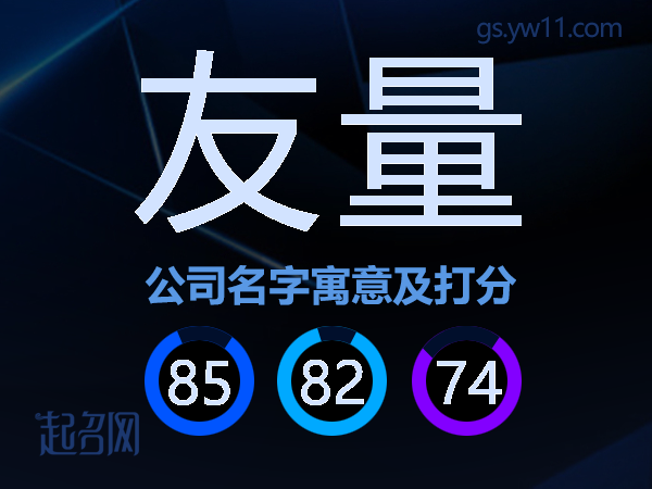 友量公司名字寓意及打分