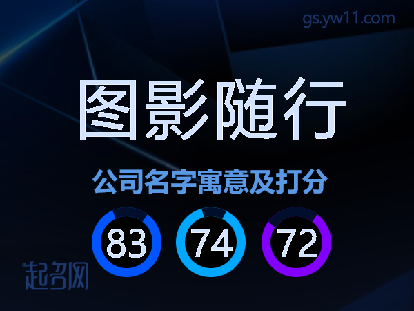 图影随行公司名字寓意及打分