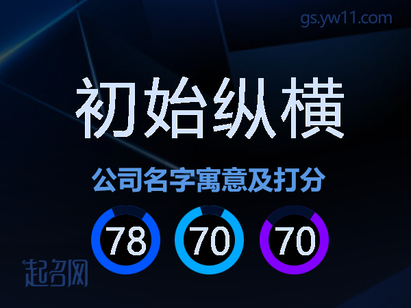 初始纵横公司名字寓意及打分