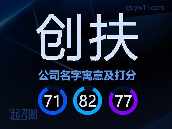 创扶公司名字寓意及打分