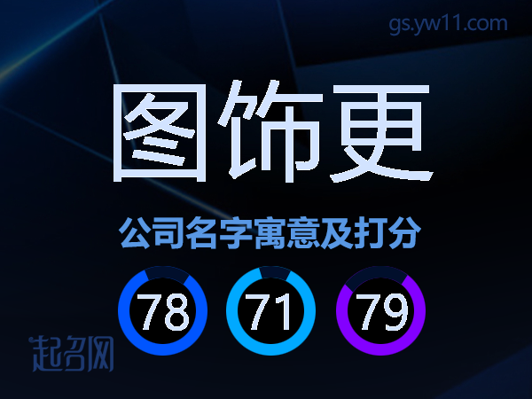 图饰更公司名字寓意及打分