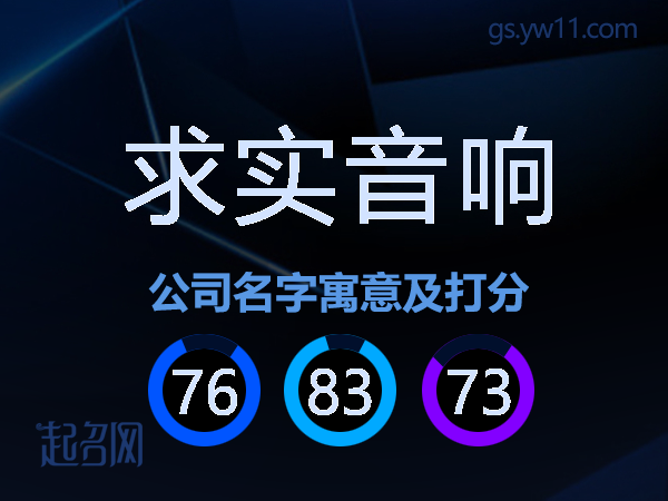 求实音响公司名字寓意及打分