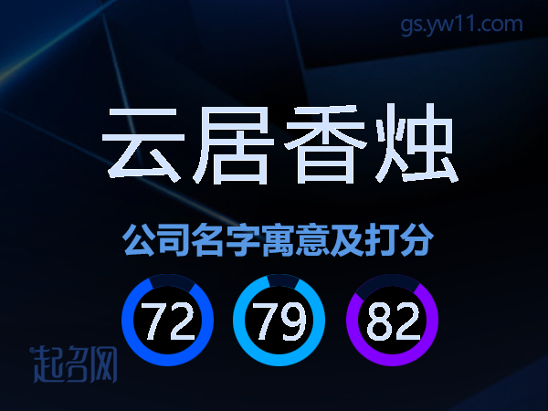 云居香烛公司名字寓意及打分