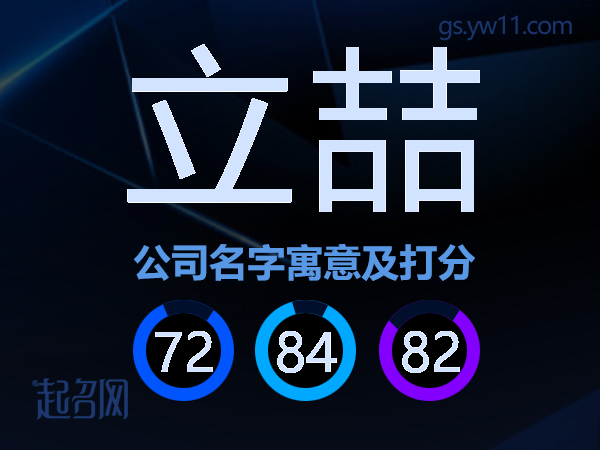 立喆公司名字寓意及打分
