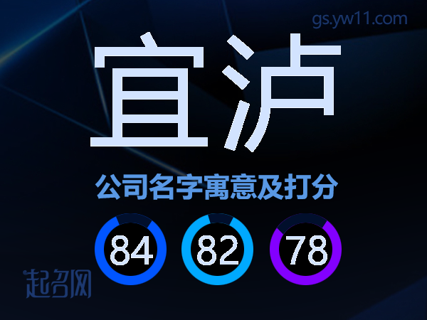 宜泸公司名字寓意及打分