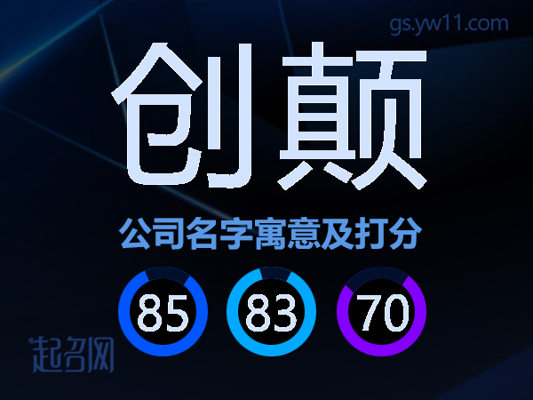 创颠公司名字寓意及打分