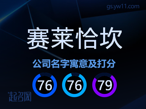 赛莱恰坎公司名字寓意及打分
