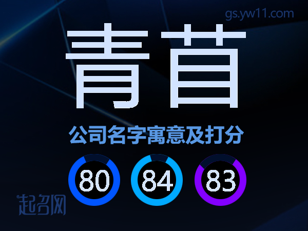 青苜公司名字寓意及打分