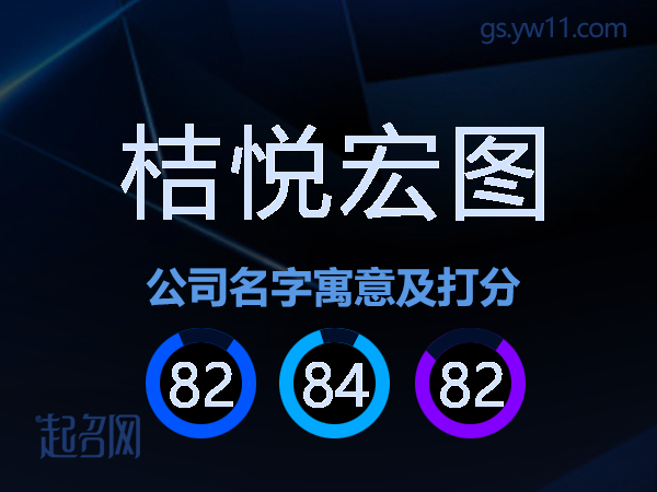 桔悦宏图公司名字寓意及打分