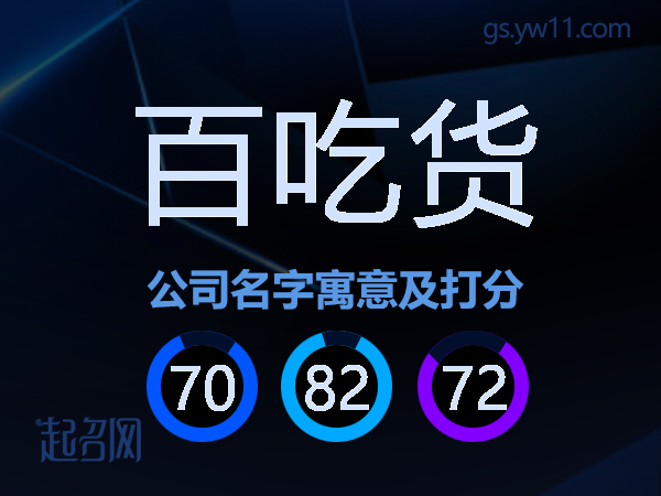 百吃货公司名字寓意及打分
