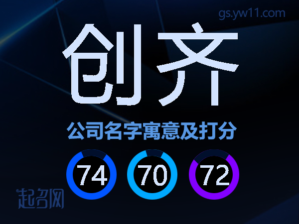 创齐公司名字寓意及打分