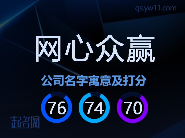 网心众赢公司名字寓意及打分