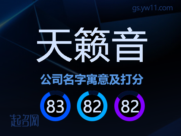 天籁音公司名字寓意及打分