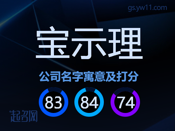 宝示理公司名字寓意及打分