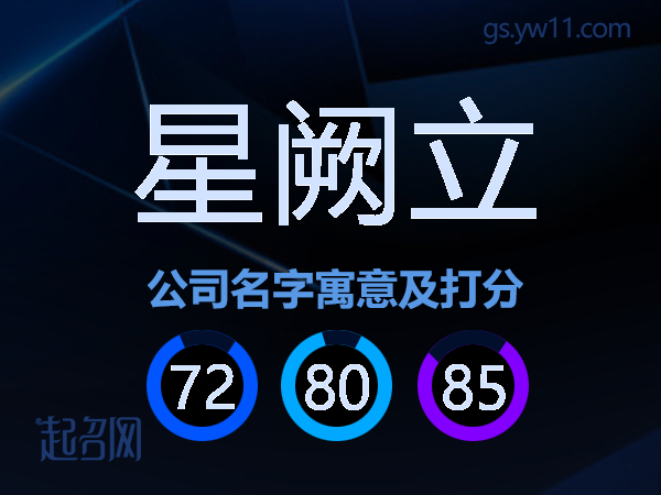 星阙立公司名字寓意及打分