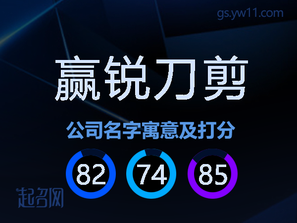 赢锐刀剪公司名字寓意及打分