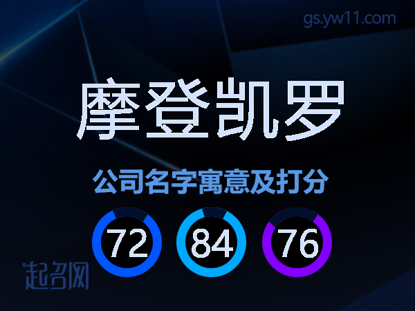 摩登凯罗公司名字寓意及打分