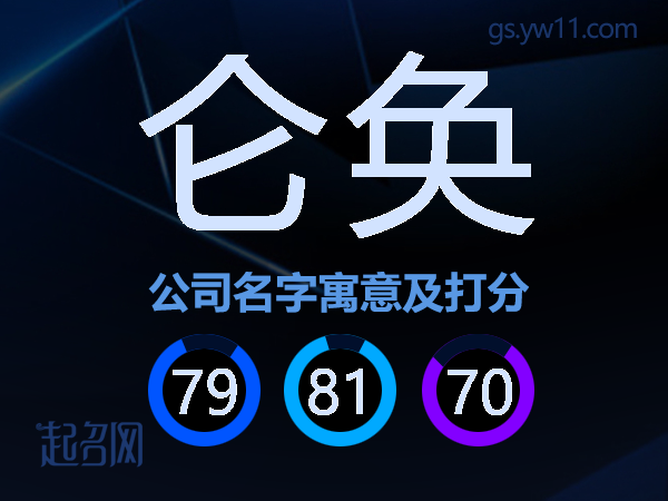 仑奂公司名字寓意及打分