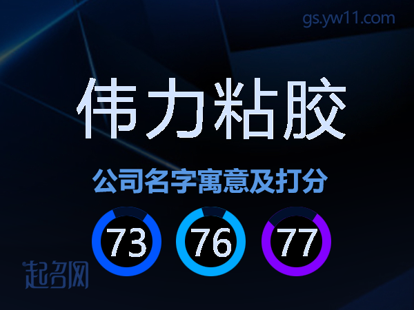 伟力粘胶公司名字寓意及打分
