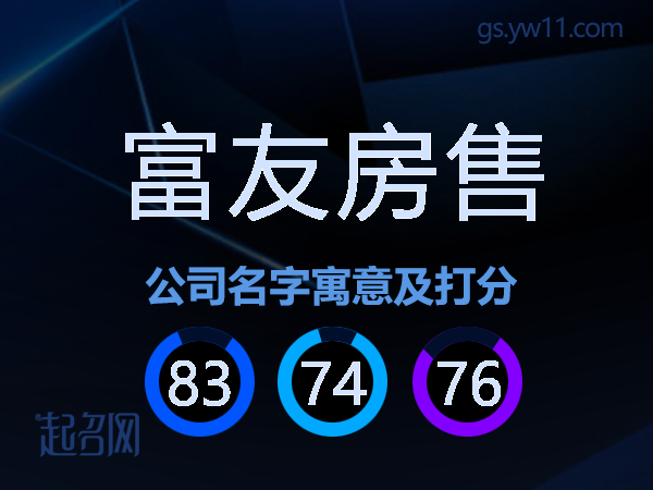 富友房售公司名字寓意及打分
