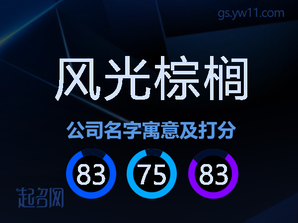 风光棕榈公司名字寓意及打分
