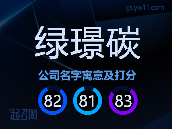 绿璟碳公司名字寓意及打分