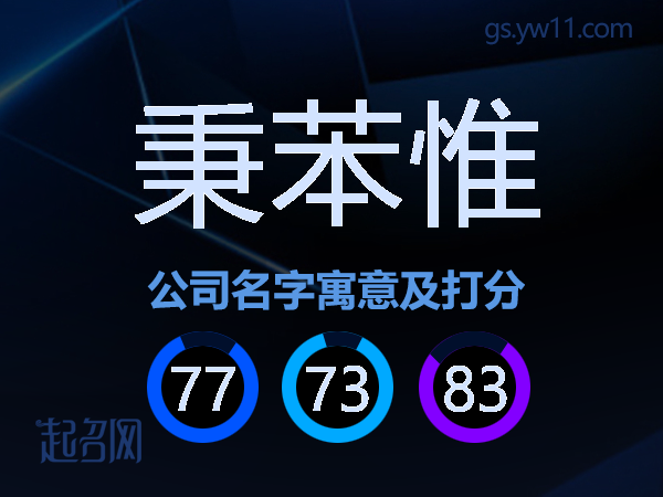 秉苯惟公司名字寓意及打分