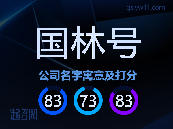 国林号公司名字寓意及打分