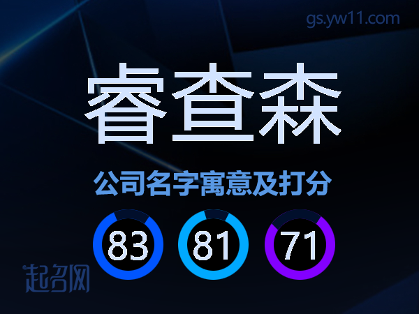 睿查森公司名字寓意及打分