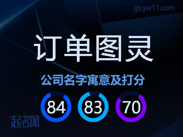 订单图灵公司名字寓意及打分