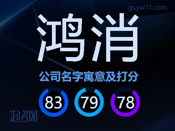 鸿消公司名字寓意及打分