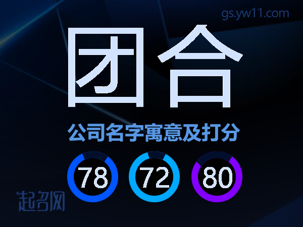 团合公司名字寓意及打分