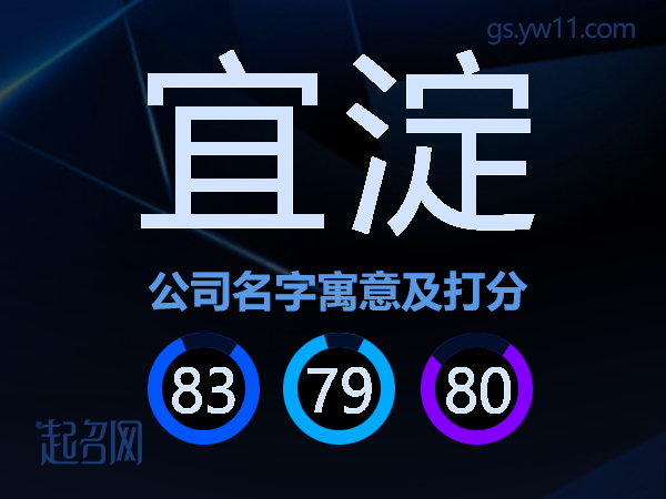 宜淀公司名字寓意及打分
