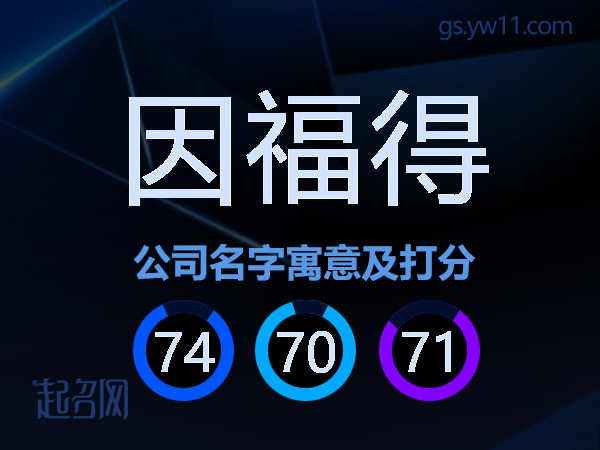 因福得公司名字寓意及打分