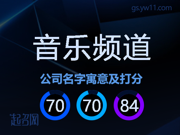 音乐频道公司名字寓意及打分