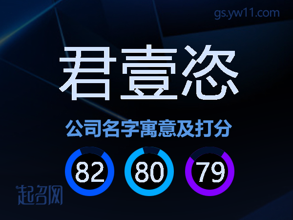 君壹恣公司名字寓意及打分